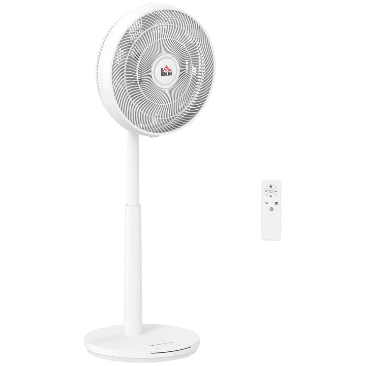 HOMCOM Standventilator leise mit Fernbedienung, Ventilator mit 12 Geschwindigkeitsstufen, Timer, Nei