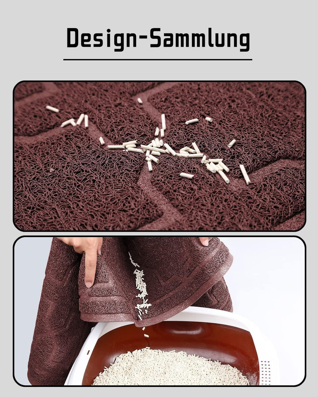 Yimobra Katzenstreu Matte, 90 x 60 cm, Wasserdichte Katzenklomatte Rutschfest Katzenklo Unterleger M