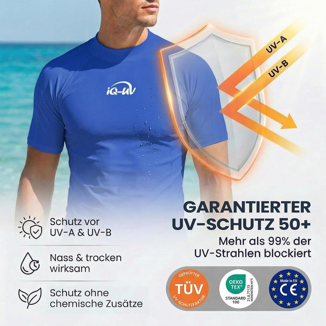 iQ-UV Shirt Herren Slim Fit Blau (Dunkelblau) XXL, Blau (Dunkelblau) XXL