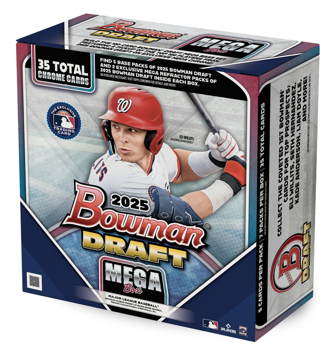 2025 Topps MLB Baseball Bowman Draft Baseball Sammelkarte Mega-Box
