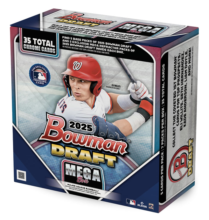 2025 Topps MLB Baseball Bowman Draft Baseball Sammelkarte Mega-Box