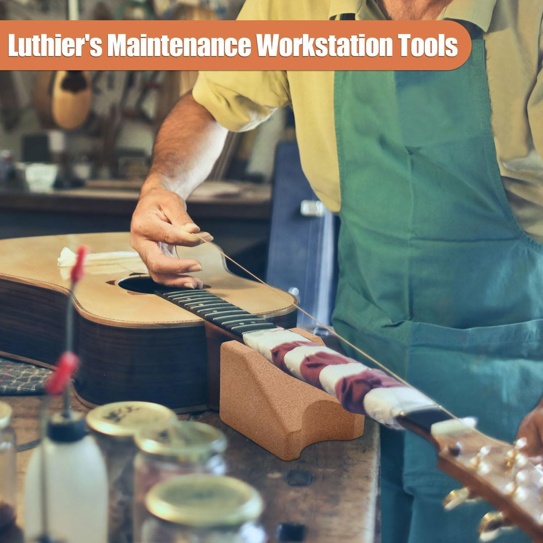 Gitarrenhals Stütze, Zwei Höhen Korkholz Gitarrenhals Halter, Gitarren Zubehör für Saiteninstrument,
