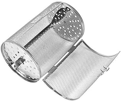 Edelstahl Rotisserie Grill Roaster Trommel Ofenkorb Backformen Ofen Braten Drehmuttern Bohnen Erdnus
