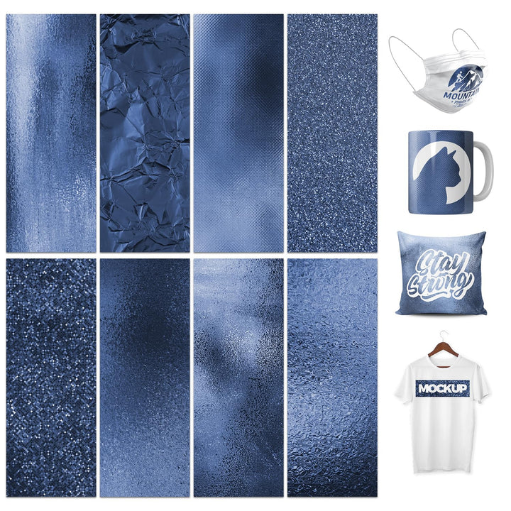 LUCKIGUCK Infusible Transfer Ink Sheets 8 Stück/Set, Glitter Vorgedrucktes gefärbtes Sublimationspap