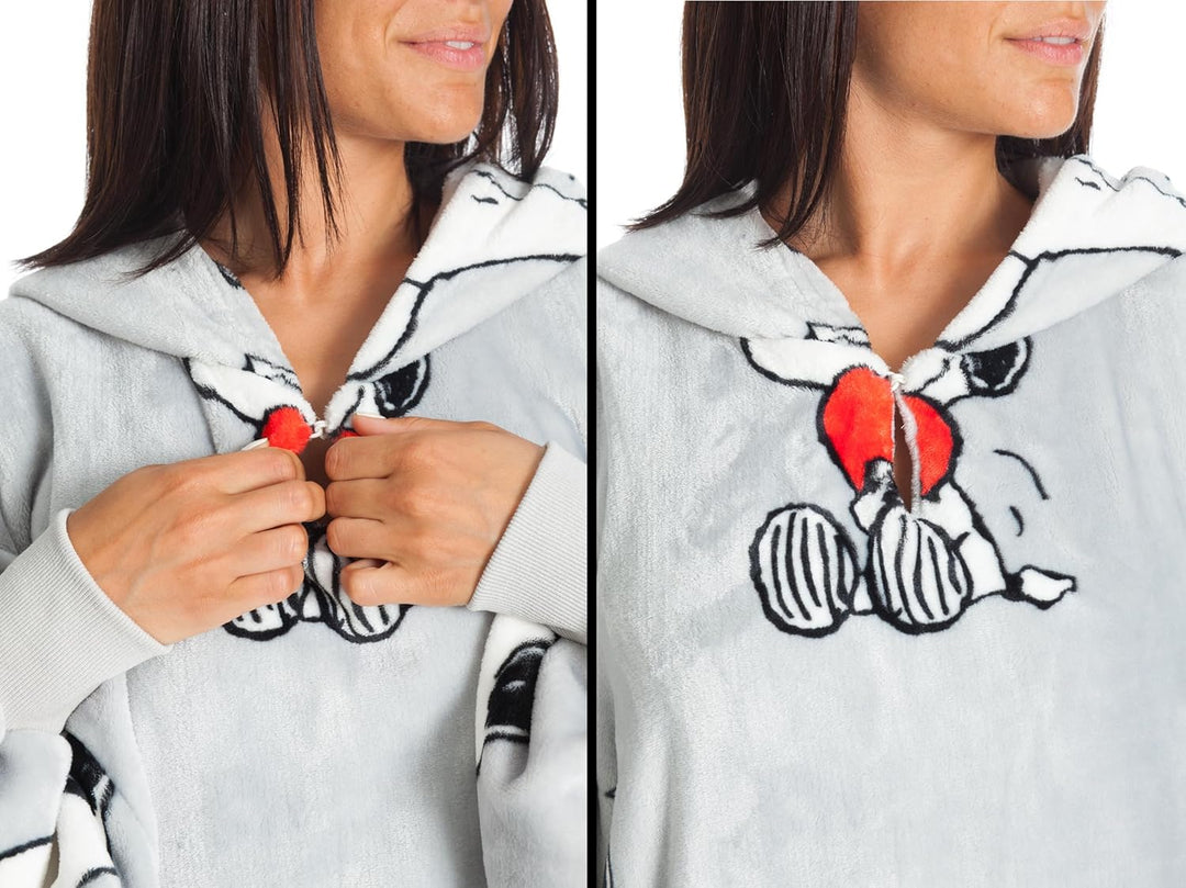 Kanguru Snoopy, Decke mit Ärmel Hoodie Ärmelndecke zum Anziehen, SNOOPY