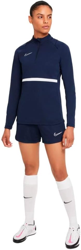 NIKE Damen Dri-fit Academy 21 Trainings-Sweatshirt M Obsidian/White/White/White, M Obsidian/White/Wh