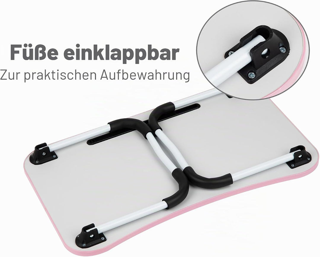 Mind Reader Lap Desk, Laptop Stand, Bed Tray, Couch Table Collapsible, Portable, Folding Legs, 23.5"