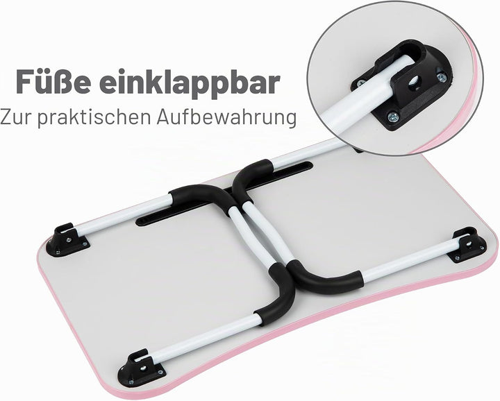 Mind Reader Lap Desk, Laptop Stand, Bed Tray, Couch Table Collapsible, Portable, Folding Legs, 23.5"