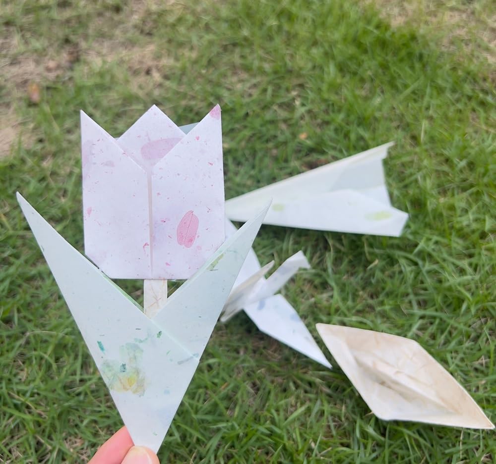50 Blatt gemischte Farben, 20.3x20.3 cm, quadratisches Origami-Papier, Kunst-Faltpapier, Dekorations