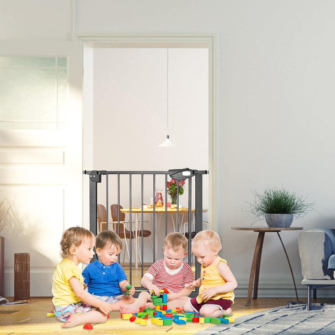 YUENFONG Türschutzgitter Treppenschutzgitter ohne Bohren, 85-95 cm breit Treppengitter Baby Auto-Clo