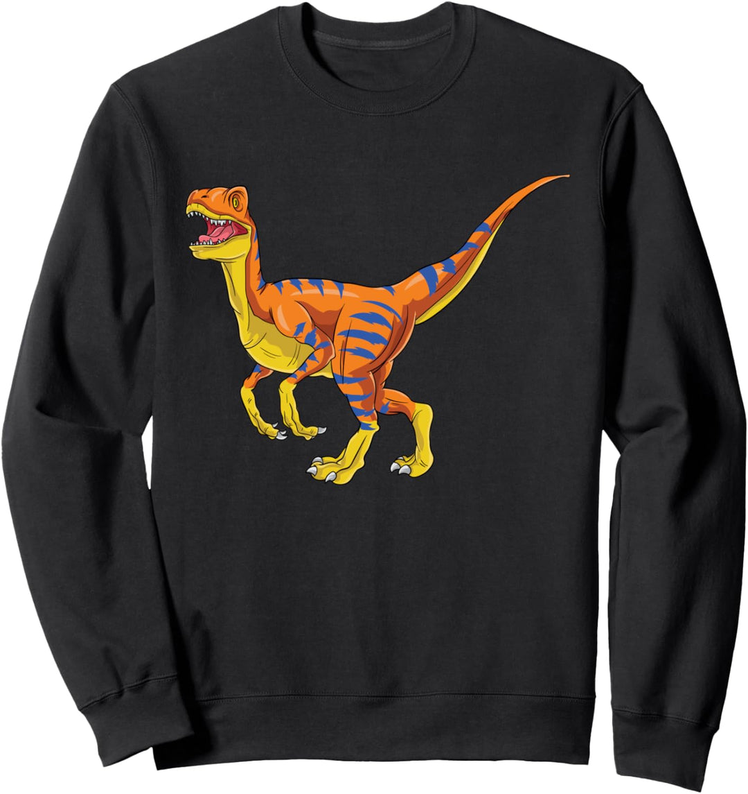 Velociraptor Dinosaurier Saurier Sammlung Jungen Dino Sweatshirt