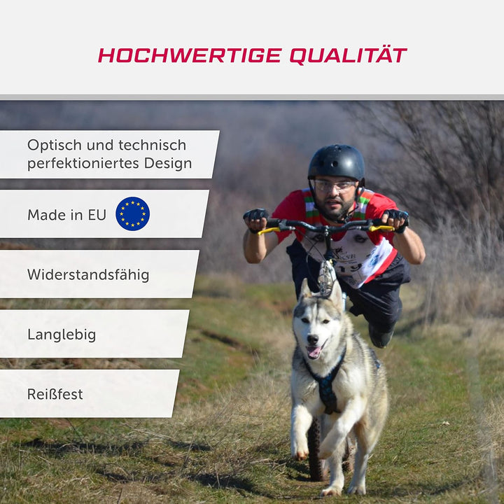 LASALINE Hunde Zuggeschirr X Back für Canicross Hundesport Dogscooter Bikejöring Schlitten in Schwar