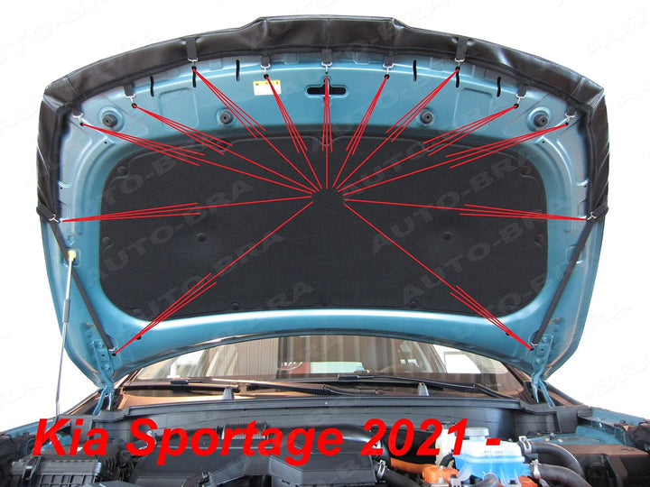 AB3-00709 Carbon Optik Auto Bra kompatibel mit Kia Sportage 2021 - Haubenbra Steinschlagschutz Tunin