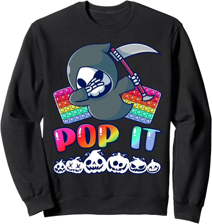 Halloween T-Shirt für Kinder Pop It Fidget Toy Sweatshirt