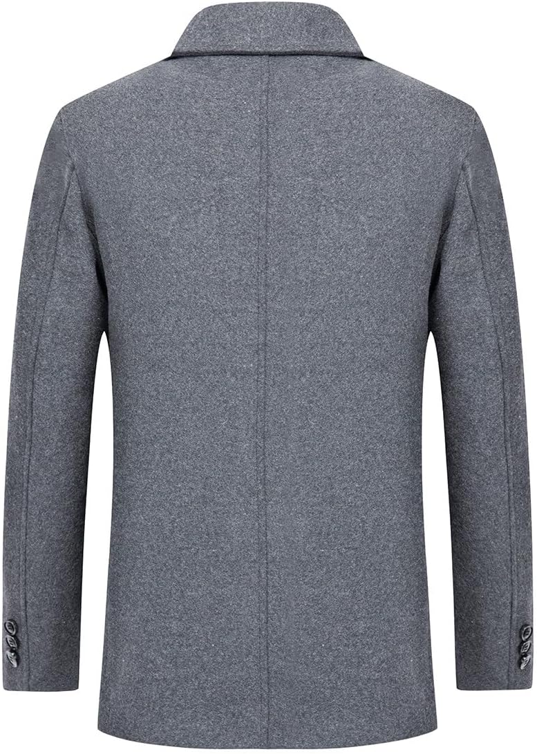 YOUTHUP Mantel Herren Wollmantel Winter Wolle Kurzmantel Regular Fit Kurz Herrenmantel für Business