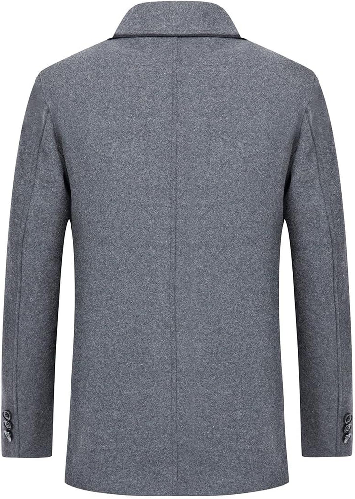 YOUTHUP Mantel Herren Wollmantel Winter Wolle Kurzmantel Regular Fit Kurz Herrenmantel für Business