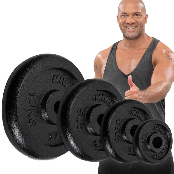 Miweba Sports Hantelscheiben Set HSG | 𝐏𝐫𝐨𝐟𝐢 Hanteln - 1.25-10.0 Kg Hantelscheibe - Hantel Scheiben