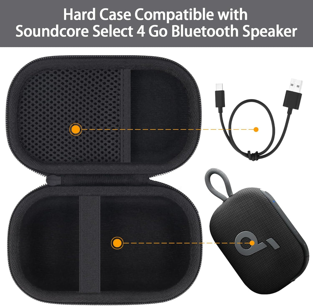 co2CREA case Hart Reise schutzhülle Etui Tasche für Anker Soundcore Select 4 Go Bluetooth Lautsprech