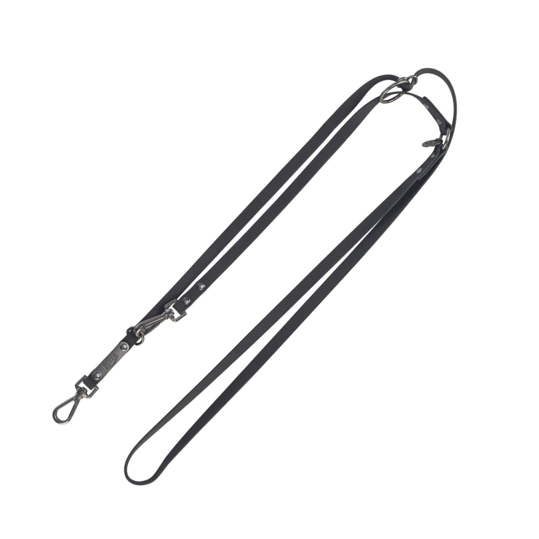 TRIXIE Hundeleine CityStyle L-XL, 2,00 m/20 mm schwarz – Hochwertige PVC-Leine für Hunde, 3-Fach ver