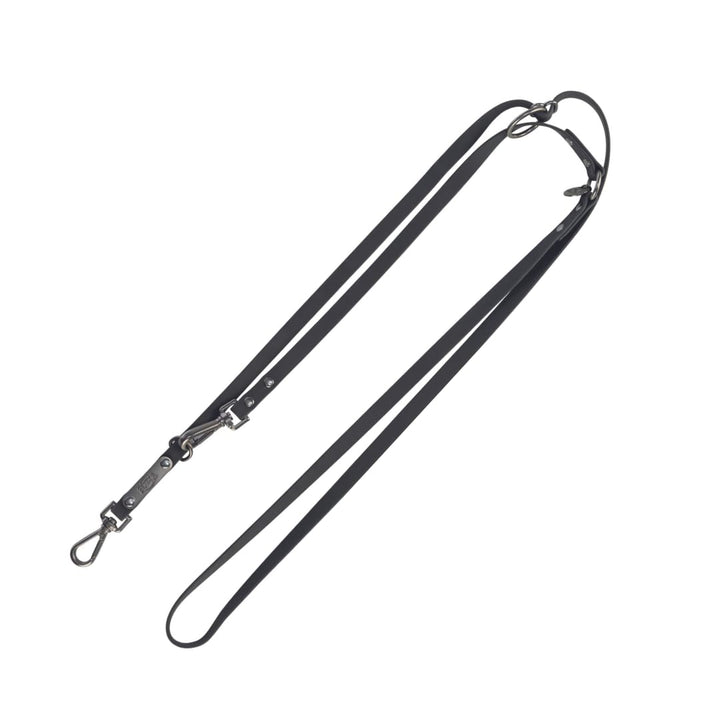 TRIXIE Hundeleine CityStyle L-XL, 2,00 m/20 mm schwarz – Hochwertige PVC-Leine für Hunde, 3-Fach ver