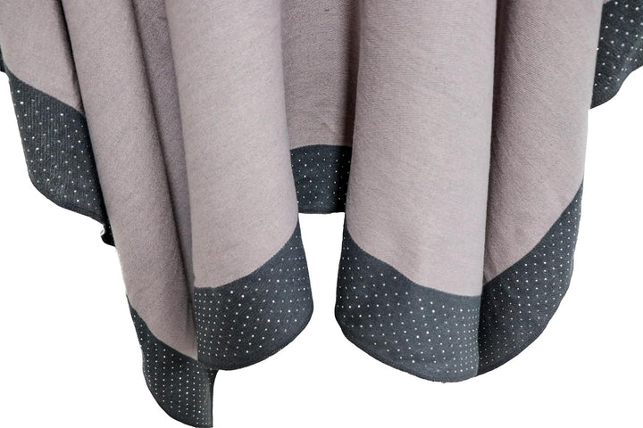 Shmily Girl Damen Poncho Habe Gestrickt Überdimensionalen Decke Kap-Schal Hot Diamond Rosa, Hot Diam