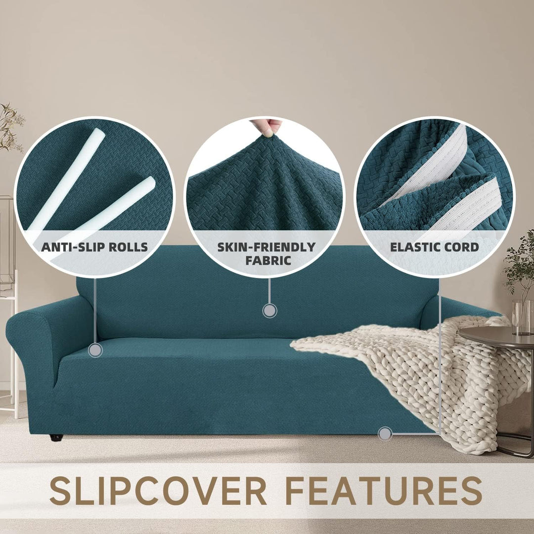 Ystyle Sofa überzug 1 Sitzer Mit Armlehne, Stretch Sofabezug rutschfest, Modern Sofa Cover Für Hunde