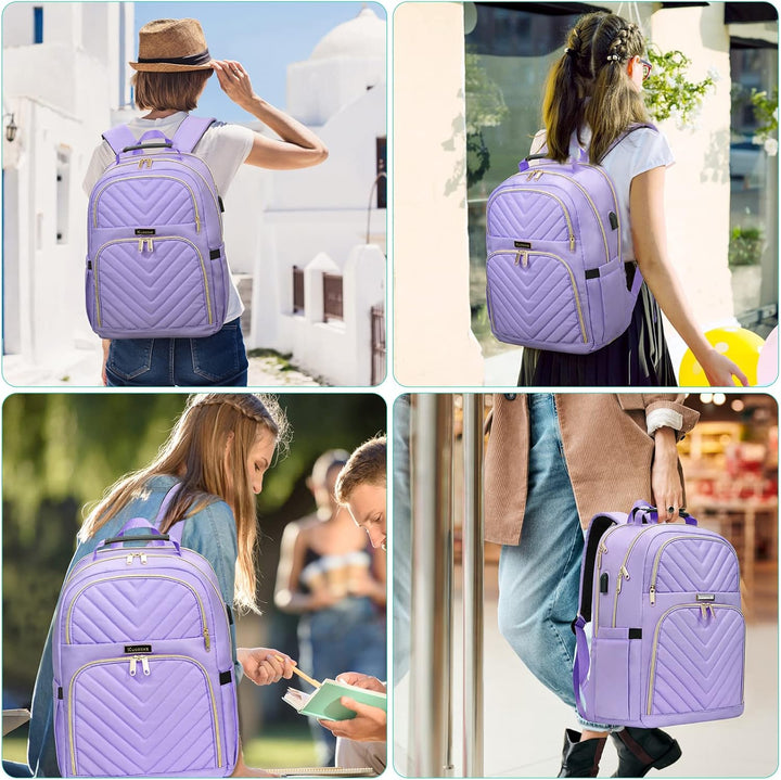 Rucksack Damen 15.6" Lila, 15.6" Lila