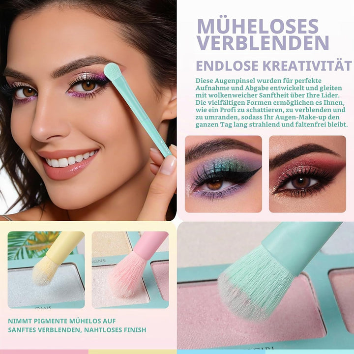 Pinselset Makeup Docolor 17 Stück Make up Pinsel Set Rosa Schminkpinsel Set Enthält Lidschattenpinse