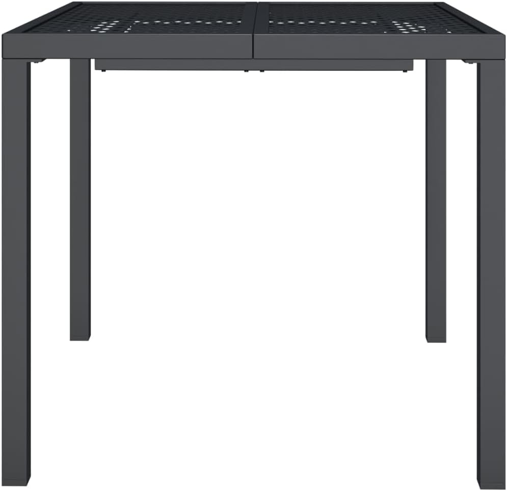vidaXL Gartentisch, Garten Esstisch Mesh-Design, Terrassentisch Stahlgestell, Gartenmöbel Tisch, Mod