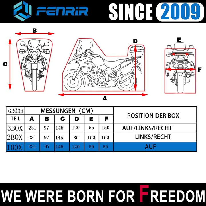 FENRIR 230CM 420D Motorrad abdeckplane motorradabdeckungen motorradabdeckung Outdoor wasserdicht Win