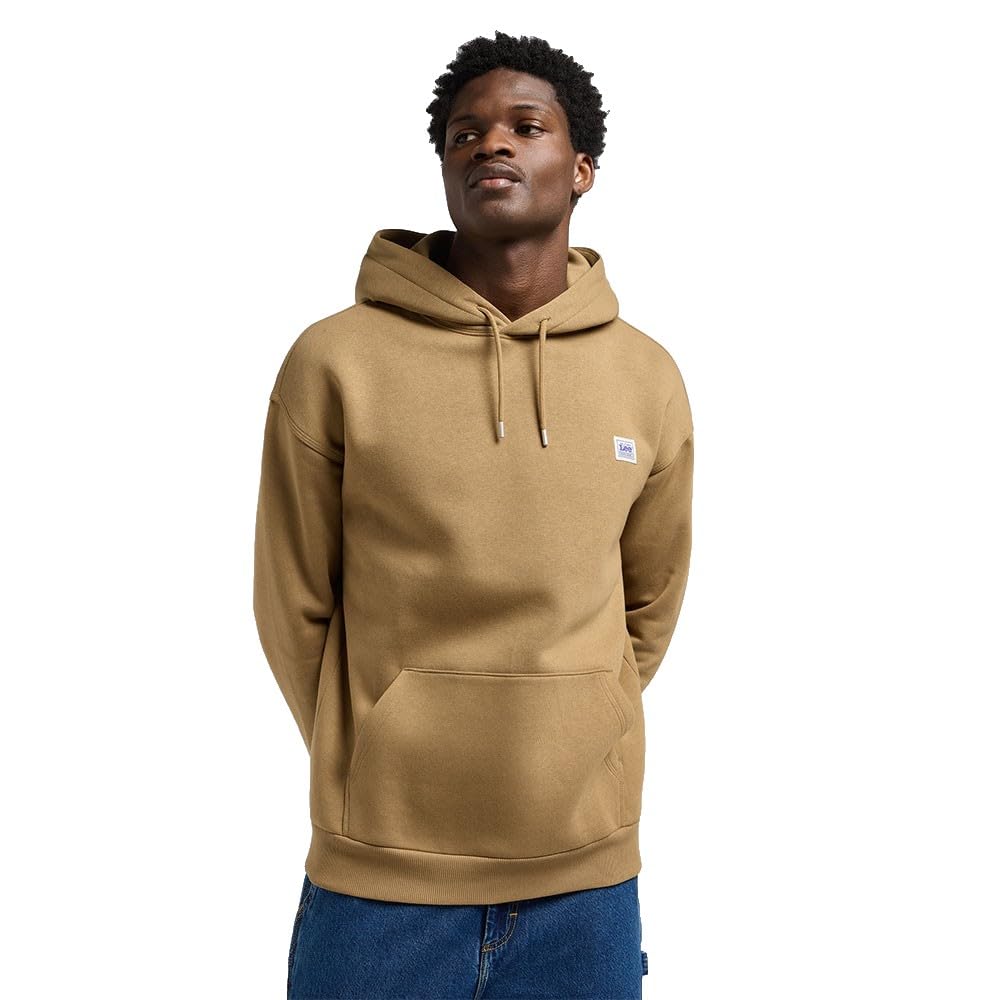 Lee Herren Ww Hoodie Hooded Sweatshirt S Dark Khaki, S Dark Khaki