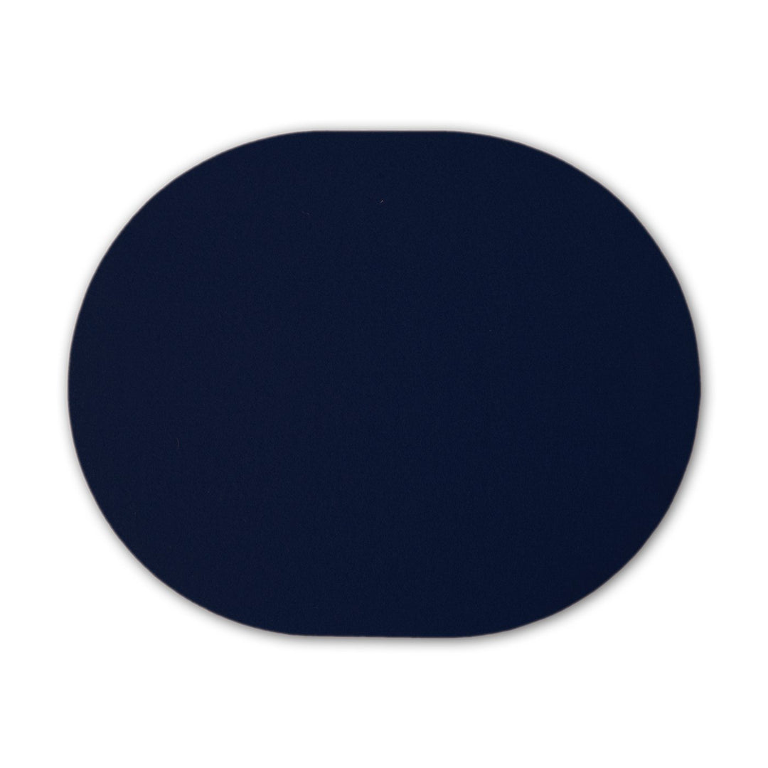 Tischset aus Designfilz von filzbrand, oval, 42 x 34 cm, 5 mm dick, 1 Stück, dunkelblau, Dunkelblau