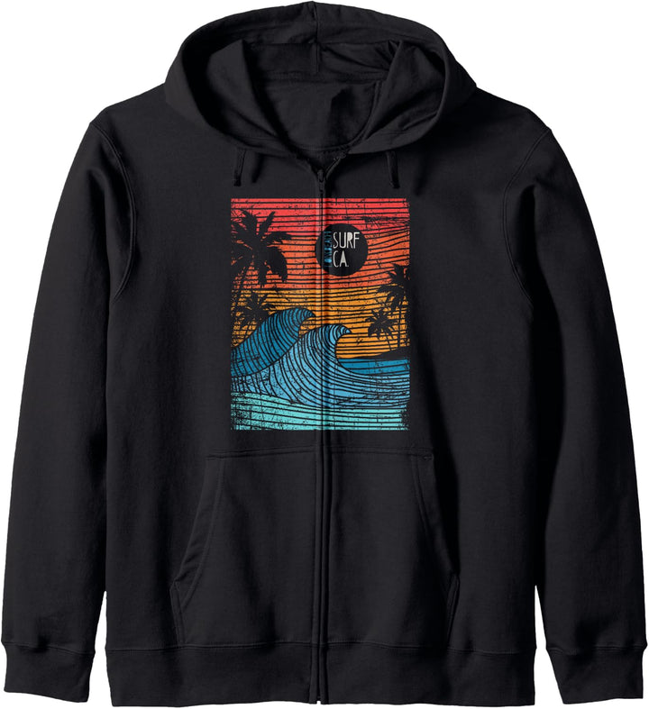 Los Angeles California Dreaming T-Shirt CA Long Beach Surf Kapuzenjacke
