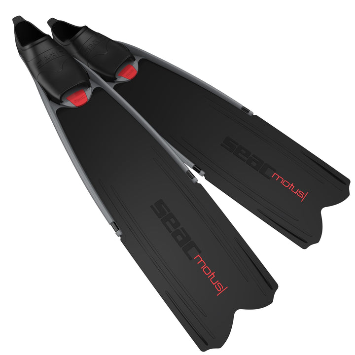 Seac Motus, Langen Flossen für Apnoe und Tauchen, optimale Passform 41/42 Schwarz, 41/42 Schwarz