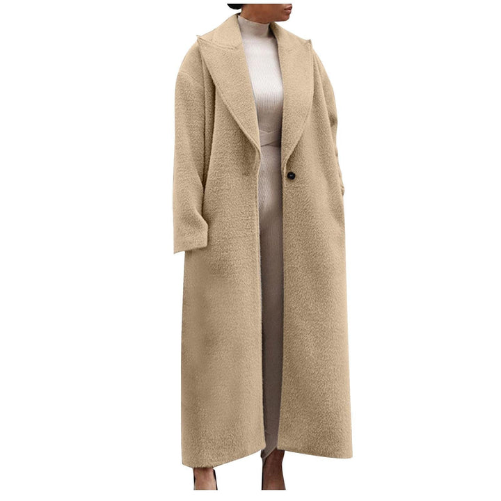 Ansenesna Wollmantel Damen Winter Lang Wintermantel Wolle Elegant Lange Winterjacke Warm Jacke Mante