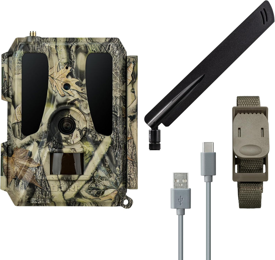 DÖRR Cloud Pro 4G Wildkamera, Überwachungskamera, 60°, Wiederaufladbar 18650, Starter-Set, iOS & And