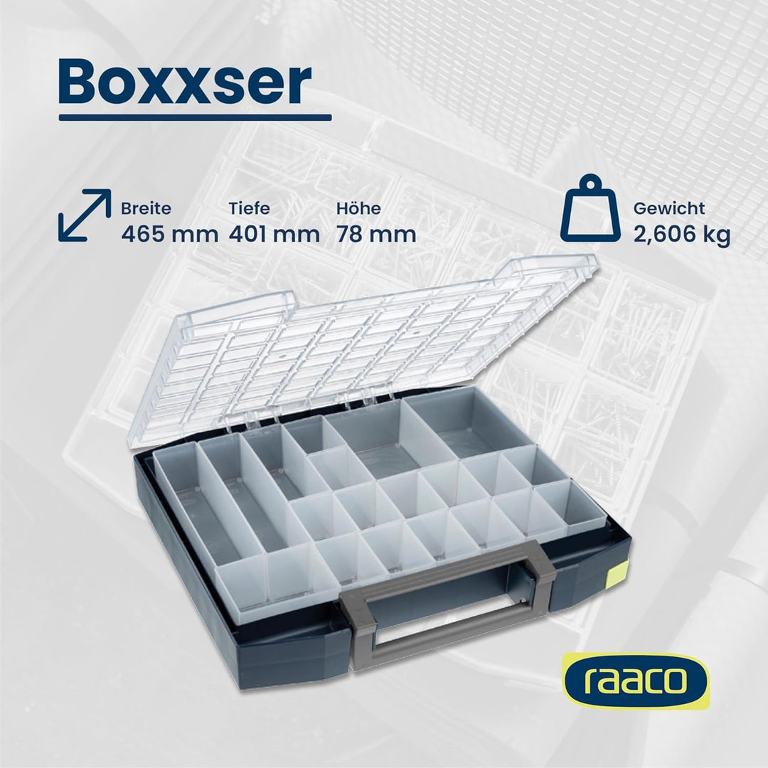 raaco Sortimentskoffer boxxser 80 8 x 8-20 , blau, 134989
