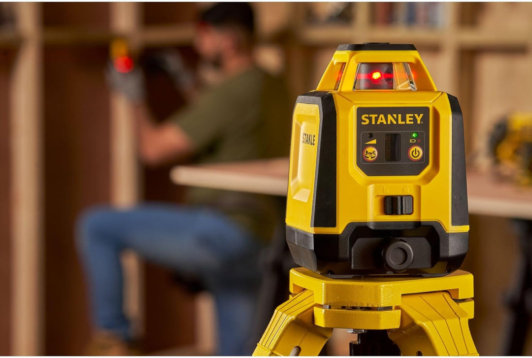 STANLEY Kreuzlinienlaser Rotationslaser Laser Messgerät (vollautomatischer Horizontallaser, Rotation