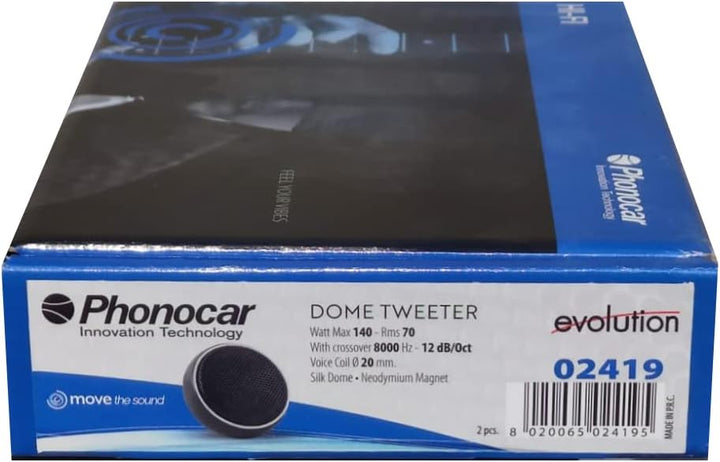 2 HOCHTÖNER kompatibel mit PHONOCAR 02419 70 watt rms 140 awtt max von 3,9 cm Durchmesser mit nur 1,
