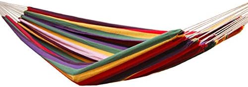 AMANKA XXL 2 Personen Hängematte Regenbogen Bunt Gestreift 400x160cm Belastbarkeit bis 150 KG 100% B