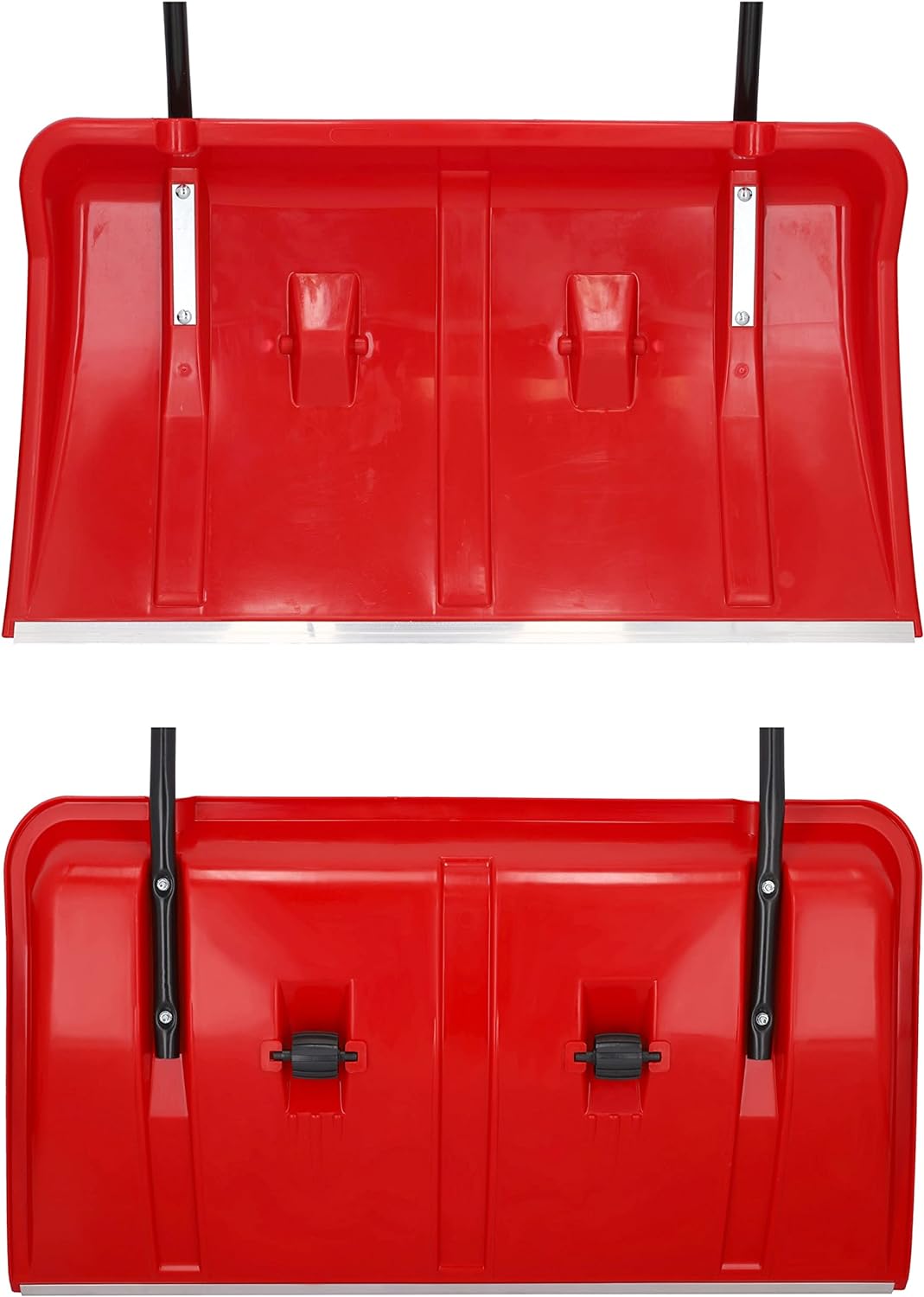 KOTARBAU® Schneeschieber mit Rädern Schneeschaufel 80 cm Schneewanne mit Alu-Profilkante Schneeschip