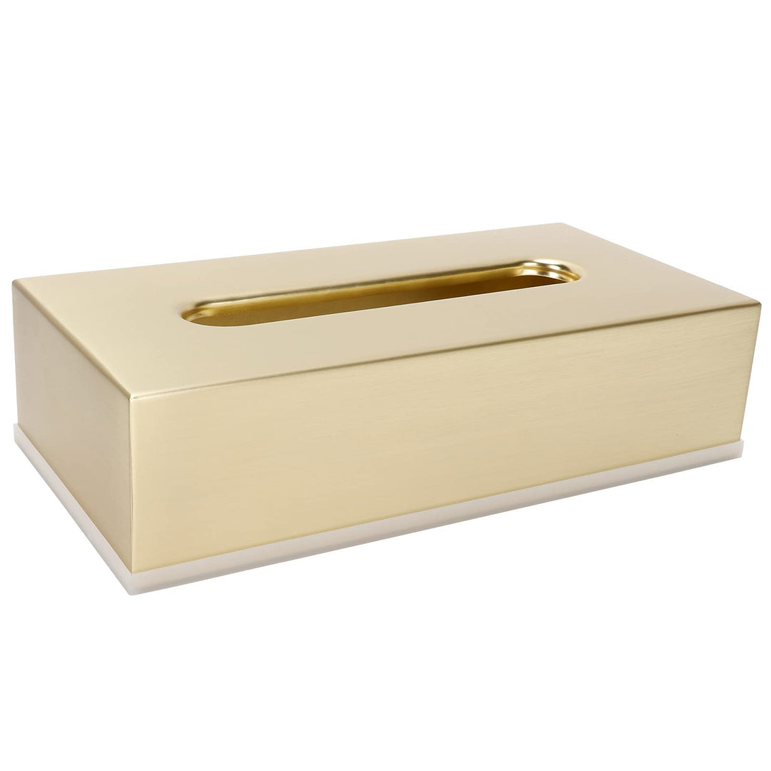 Fdit Gold Edelstahl Tissue Box, Dekorative Metall Tissue Halter Abdeckung Serviettenspender für Wohn