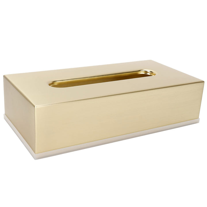 Fdit Gold Edelstahl Tissue Box, Dekorative Metall Tissue Halter Abdeckung Serviettenspender für Wohn