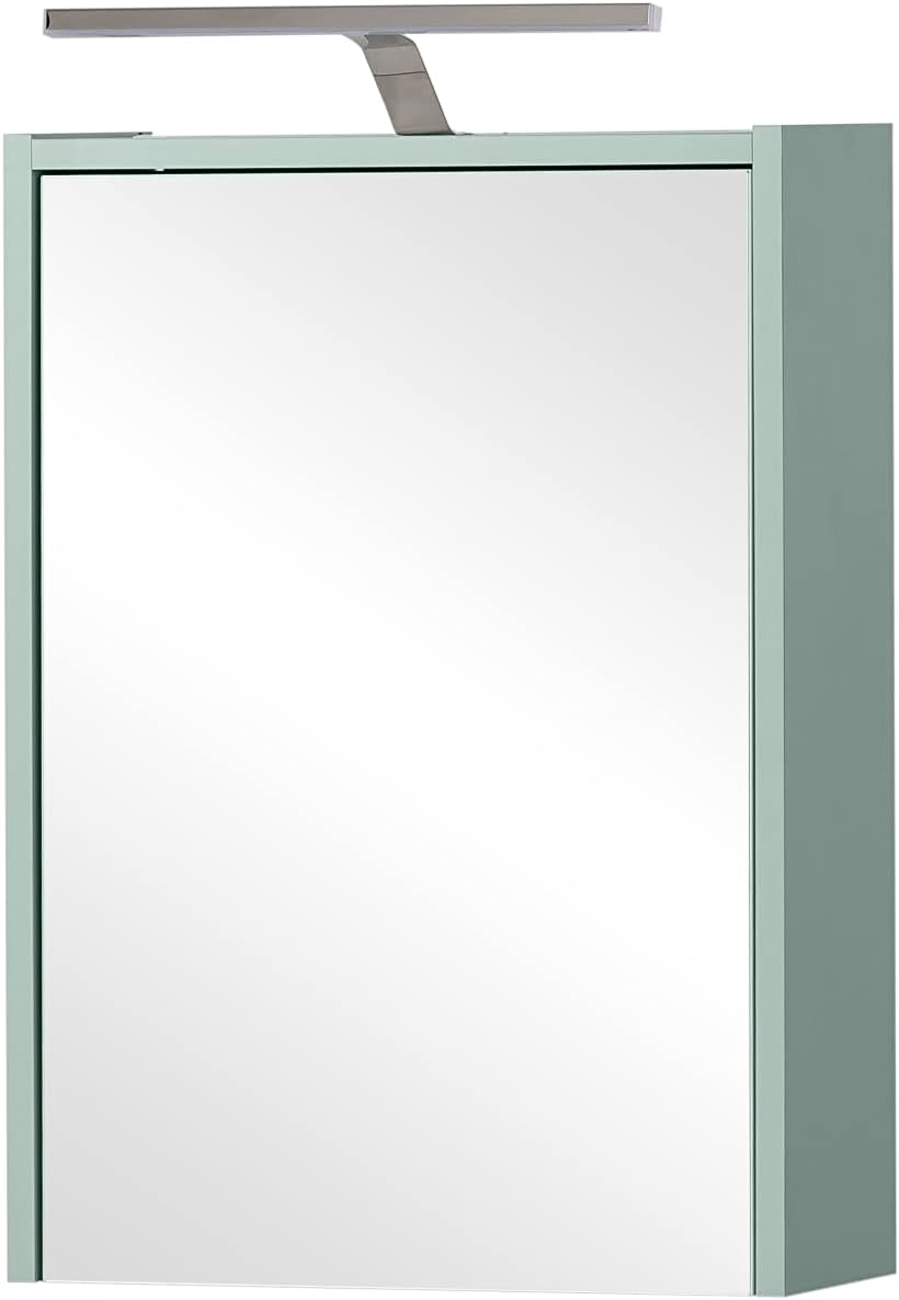 Schildmeyer Carlos Spiegelschrank, Holzwerkstoff, Pistazie, 43,5 cm Pistazie 43,5 cm, Pistazie 43,5