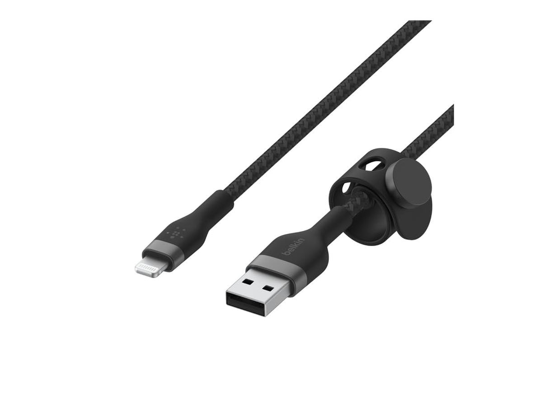 Belkin BoostCharge Pro Flex geflochtenes USB-A/Lightning-Kabel, 2 m, MFi-zertifiziertes Ladekabel fü