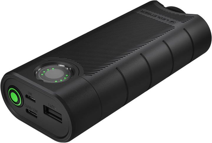 Ledlenser Flex10 Outdoor USB-C Powerbank Ladegerät, 2 entnehmbare Lithium Akkus Typ 21700, kurze Lad
