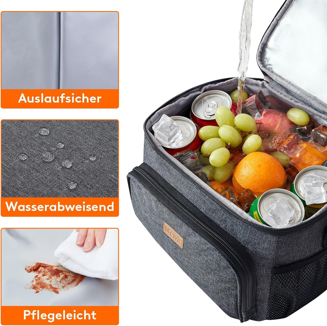 Lifewit Isolierte Kühltasche, Wiederverwendbare Lunchtasche, Tragbare Kühlbox auslaufsicher, Trageta