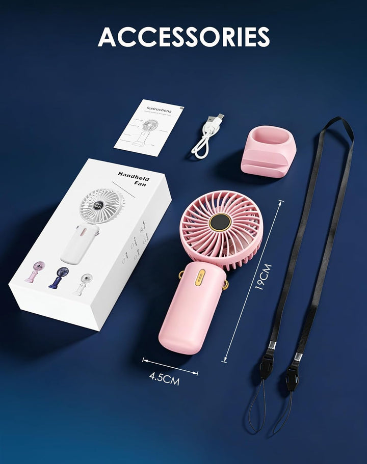 MGVIH Handventilator Mini Ventilator Akku Aufladbar Klein Hand Held USB Fan Portable Ventilatoren Kl