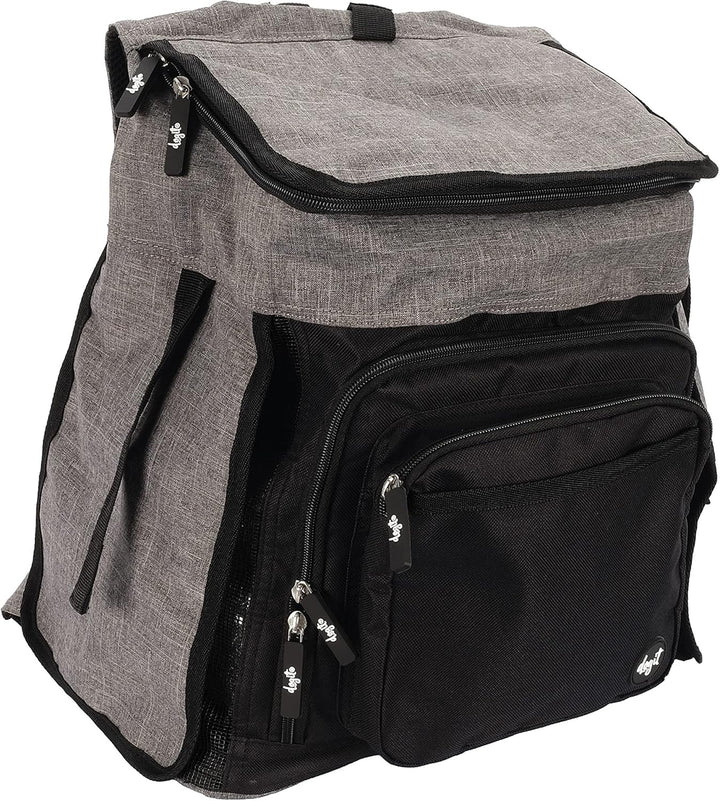 Dogit Explorer, Rucksack für Hunde, grau ohne Rollen, ohne Rollen