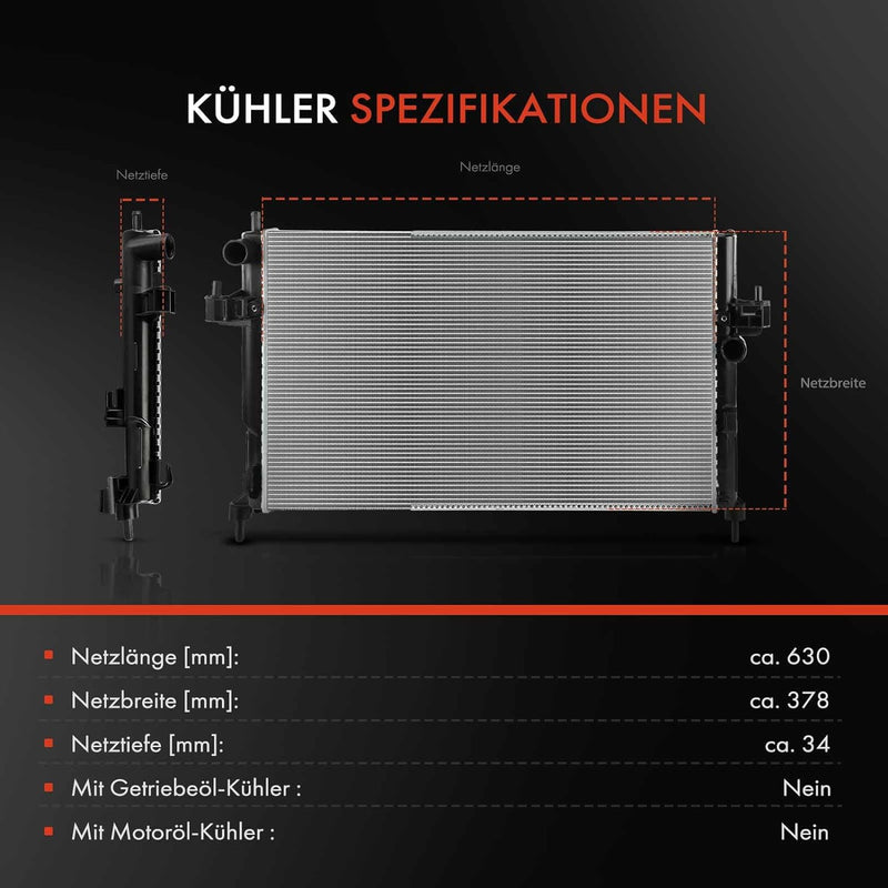 Frankberg Kühler Wasserkühler Schaltgetriebe Kompatibel mit Corsa C Kasten/Schrägheck X01 1.7L 2000-